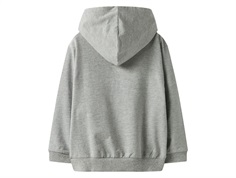 Grå meleret sweatcardigan med hætte fra Name It 13244055 grey melange